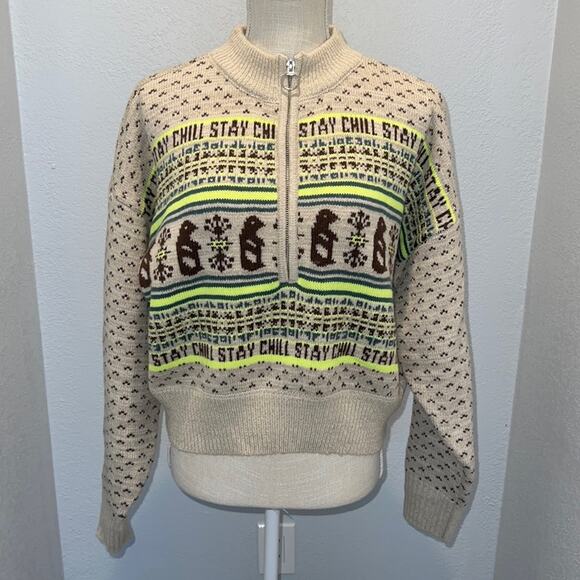 Urban Outfitters BDG Jesse Half-Zip Sweater - Size M - Picture 1 of 11